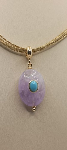 Ciondolo agata viola con - ciondolo,