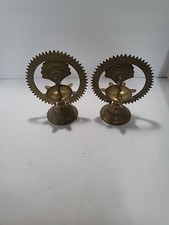 Coppia di lampade puja vintage