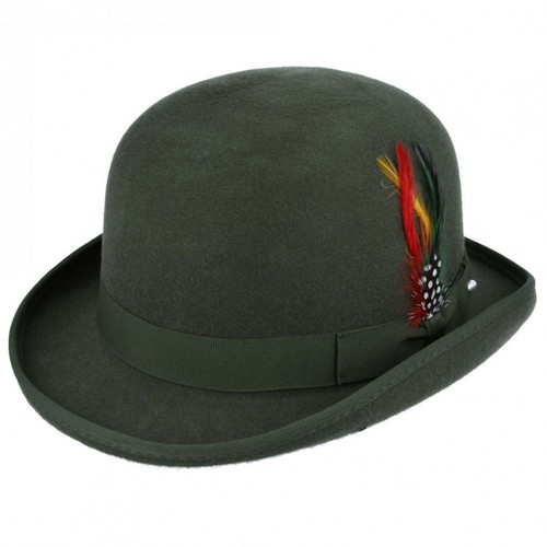 Cappello bowler oliva 100 - cappello,