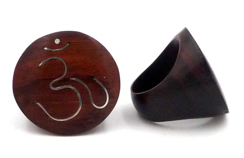 Bague ethnique bois - ethnique,