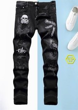 JEANS PHILIP PLEIN NERO SKULL