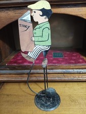 VECCHIO MODELLINO DIDATTICO MOTO PERPETUO IN FERRO FIGURA COLORATA