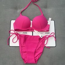 Nuovo bikini Victoria’s Secret 32A Miraculous Bombshell push up aggiungere 2 tazze taglia nuovo con etichette