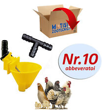 Abbeveratoio pulcini, galline, polli, quaglie avicoli, automatico universale