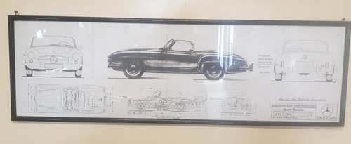 Mercedes 190sl w121 disegno - 190sl,