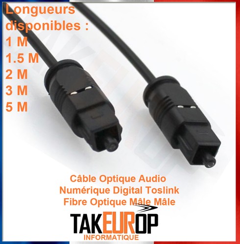 Cable audio optique numerique - cable,