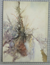 QUADRO PAESAGGIO INVERNALE NEVE STILIZZATO OPERA SPERIMNTALE G. PANCALDI P28.11