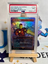 Magic MTG galvanic blast foil Secret lair marvel PSA 9  #1732 (no 10 box sealed)