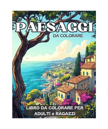 Paesaggi libro colorare - paesaggi:,