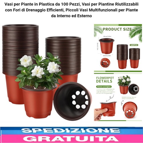 100 vasi piante plastica - piante,
