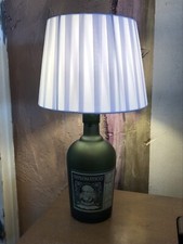Lampada RUM DIPLOMATICO RON bottiglia paralume  BIANCO tavolo artigianale