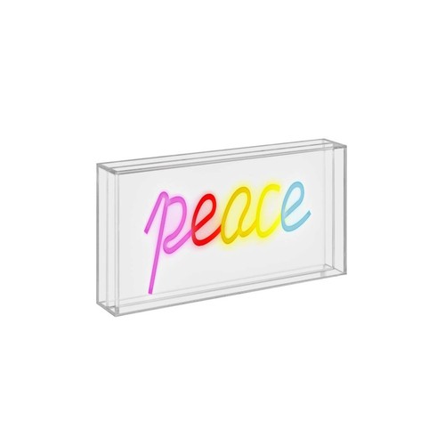 Insegna neon led - peace, in