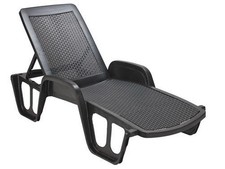 LETTINI LETTINO SDRAIO IN RESINA RATTAN POOL CM.L71xP192xH100 PEZZI 2
