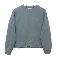 Felpa girocollo Carhartt WIP donna piccolo logo blu chiaro taglia S