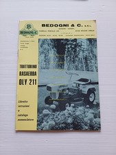 Bedogni Trattorino rasaerba Oly 211 manuale uso + catalogo ricambi originale
