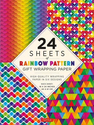 Rainbow patterns gift wrapping - patterns,