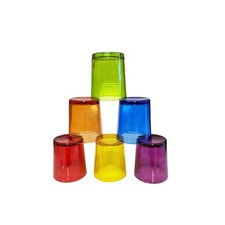 set 6 bicchieri acqua in vetro colorati