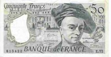 1992 FRANCIA Banconota - 50 FRANCHI