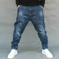 Uomo Harem Pantaloni Denim