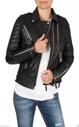 Giacca moto donna nera stile - nera,