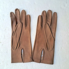 guanti in pelle vintage da