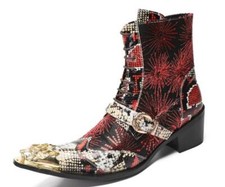 Stivaletti uomo moda metallo