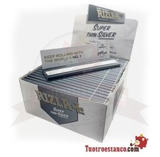 Cartine Rizla Argento Lunghe Silver KING SIZE Scatole Da 50 Libretti