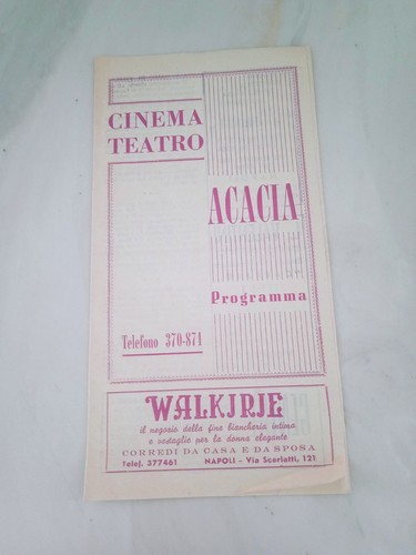 Locandina programmi acacia - programmi,
