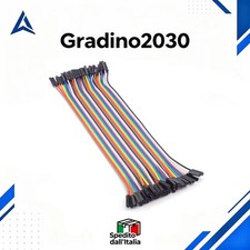 40 Cavetti Jumper Dupont Femmina-Femmina 20cm Flessibili Multicolore Arduino