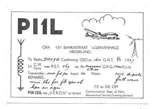Qsl radio station pi1l - qsl,