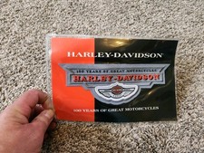 Harley Davidson 100th Anniversary Patch HALF TRIANGLE #97980-03V NOS 8" x 3"