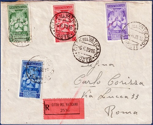 Vaticano 1939 raccomandata - 1939,
