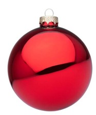 Palla di Natale in vetro rosso