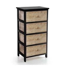 CASSETTIERA IN LEGNO NERO CON