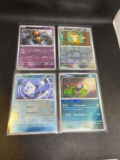 Lotto n°7 quattro carte Pokemon POKEBALL Bianco e Nero