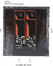  Fabrizio PLESSI "Armadio dei sassi" 1990 litografia originale firmata a matita