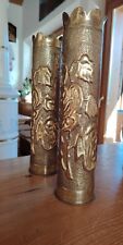 Stupenda Coppia Bossoli Trench Art WW1