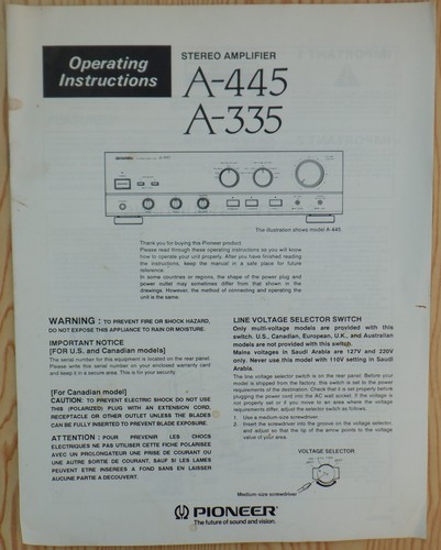 Pioneer amplificatore stereo - pioneer,