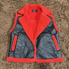 AKIRA Gilet Moto Rosso Sherpa