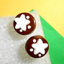 Earrings Orecchini cake pan di stelle in Fimo fatto a mano idea regalo 