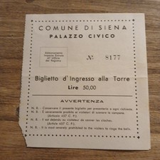 BIGLIETTO INGRESSO TORRE