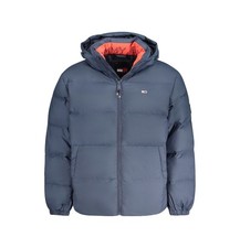 TOMMY HILFIGER Giubbotto Con Cappuccio Blu Logo Uomo Tg M