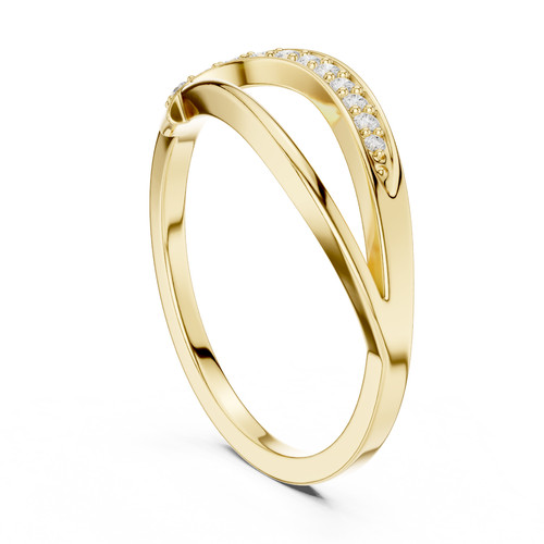 Anello rotondo con diamanti