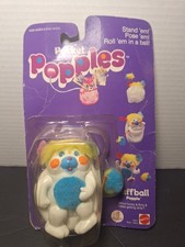 Figurina Pocket Popples Puffball Popple Mattel 1985 vintage nuova su cartoncino