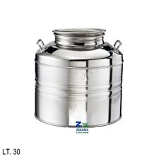 FUSTO BIDONE SANSONE LT 30 AGGRAFFATO IN ACCIAIO PER OLIO SENZA PREDISPOSIZIONE