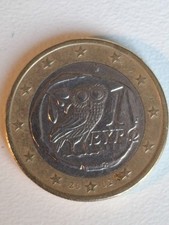 Rara moneta 1 euro gufo grecia