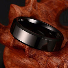 Anello fascia NERA uomo metallo accessorio uomini gioiello bigiotteria regalo