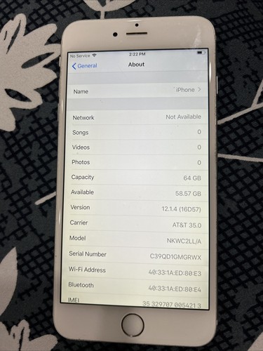 Apple iphone plus gb - -, 64