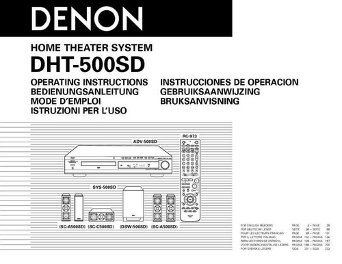 Denon dht 500sd - denon, manuale