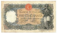 50 LIRE CAPRANESI BUOI TESTINA DECRETO 24/11/1917 qBB